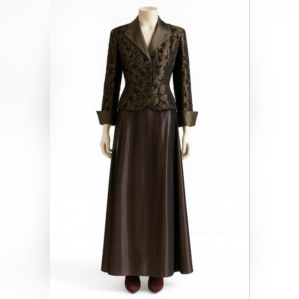 Laundry By Shelli Segal Chocolate Maxi Skirt